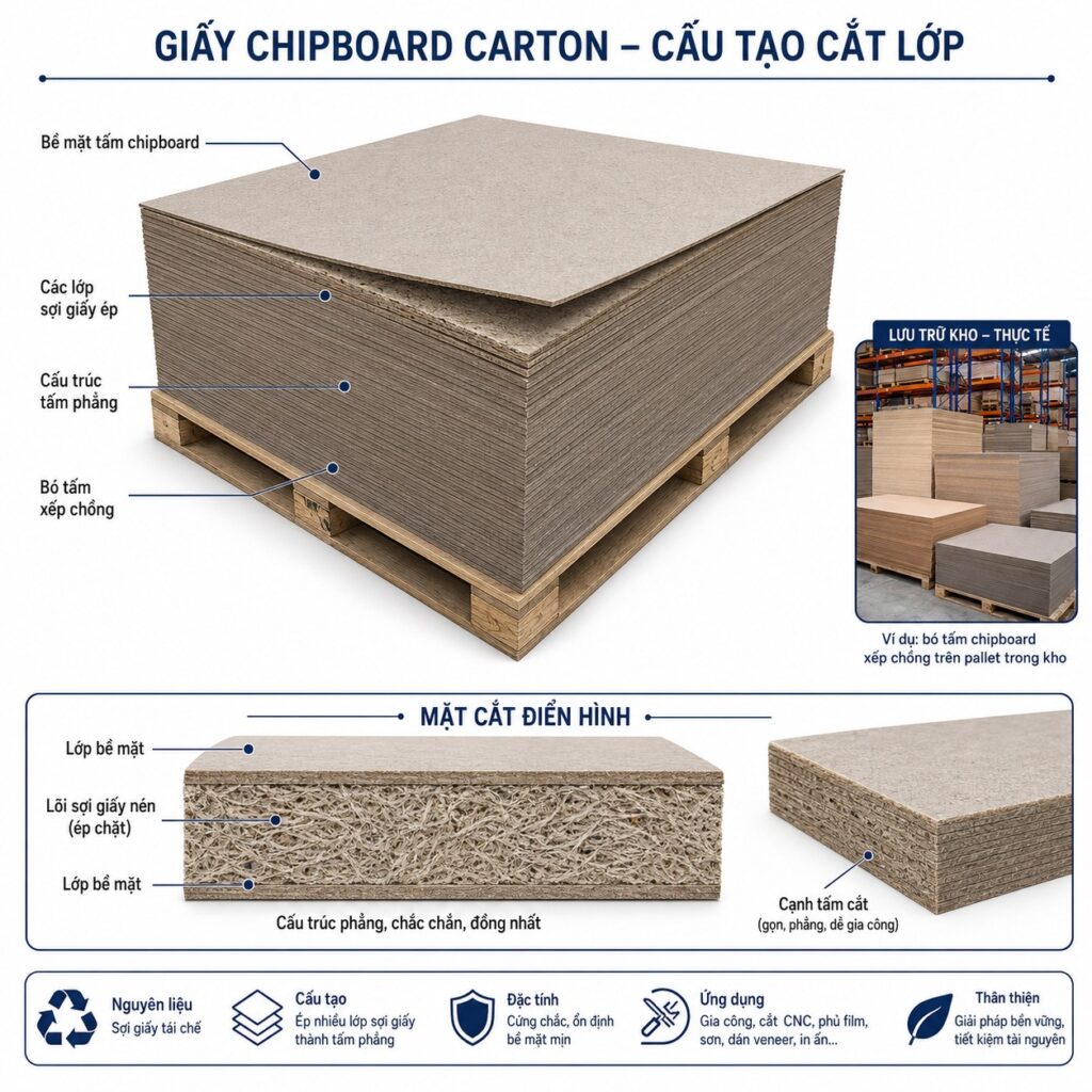 Giấy Chipboard_Mặt cắt