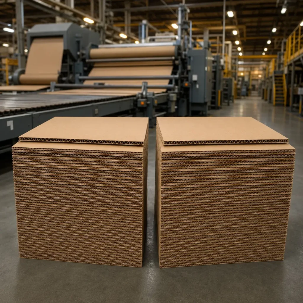 Giấy tấm carton 3 lớp.
